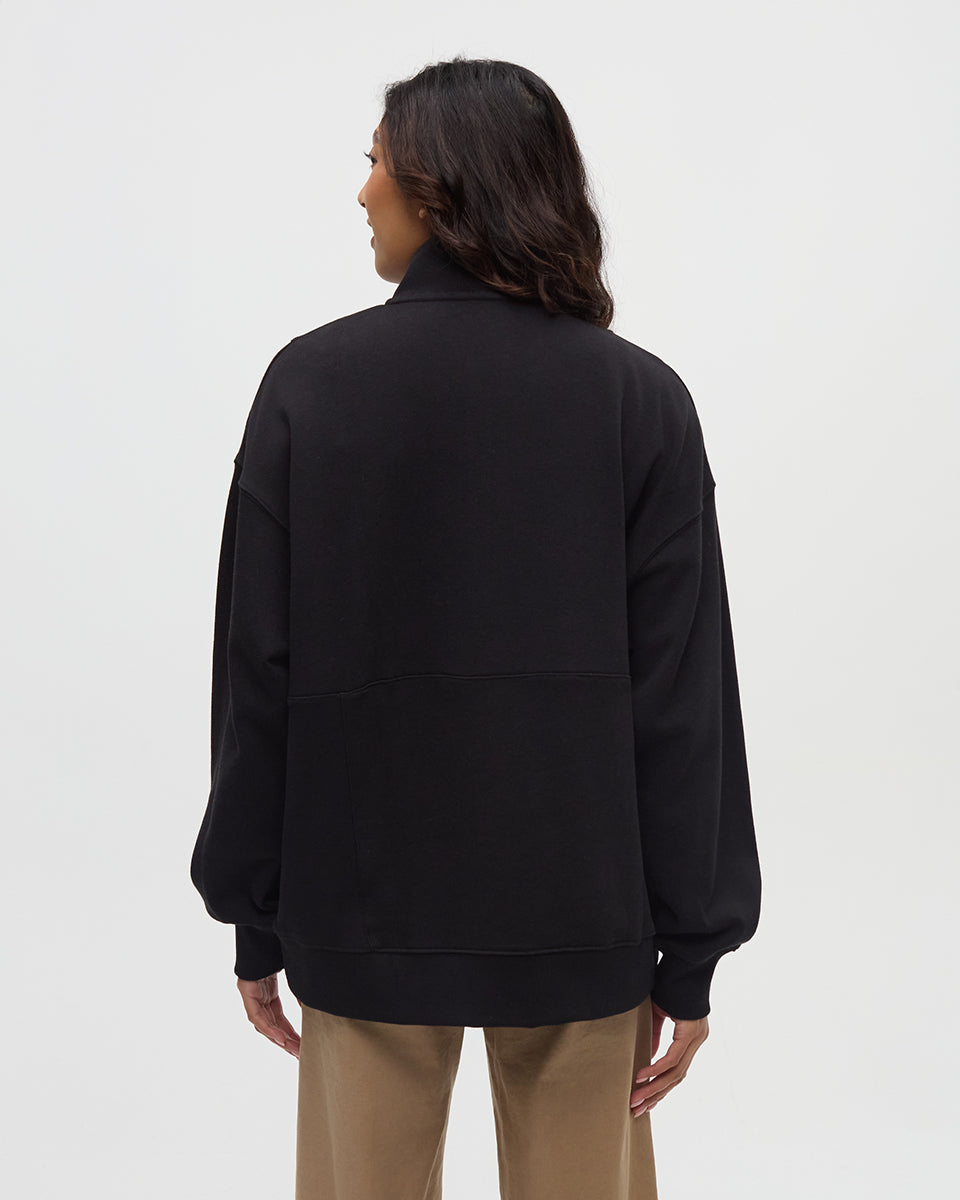 Black-Mock-Collar-14-Zip-Up-Fleece-TCW6180-0164_3 - PreLoved & Luxe