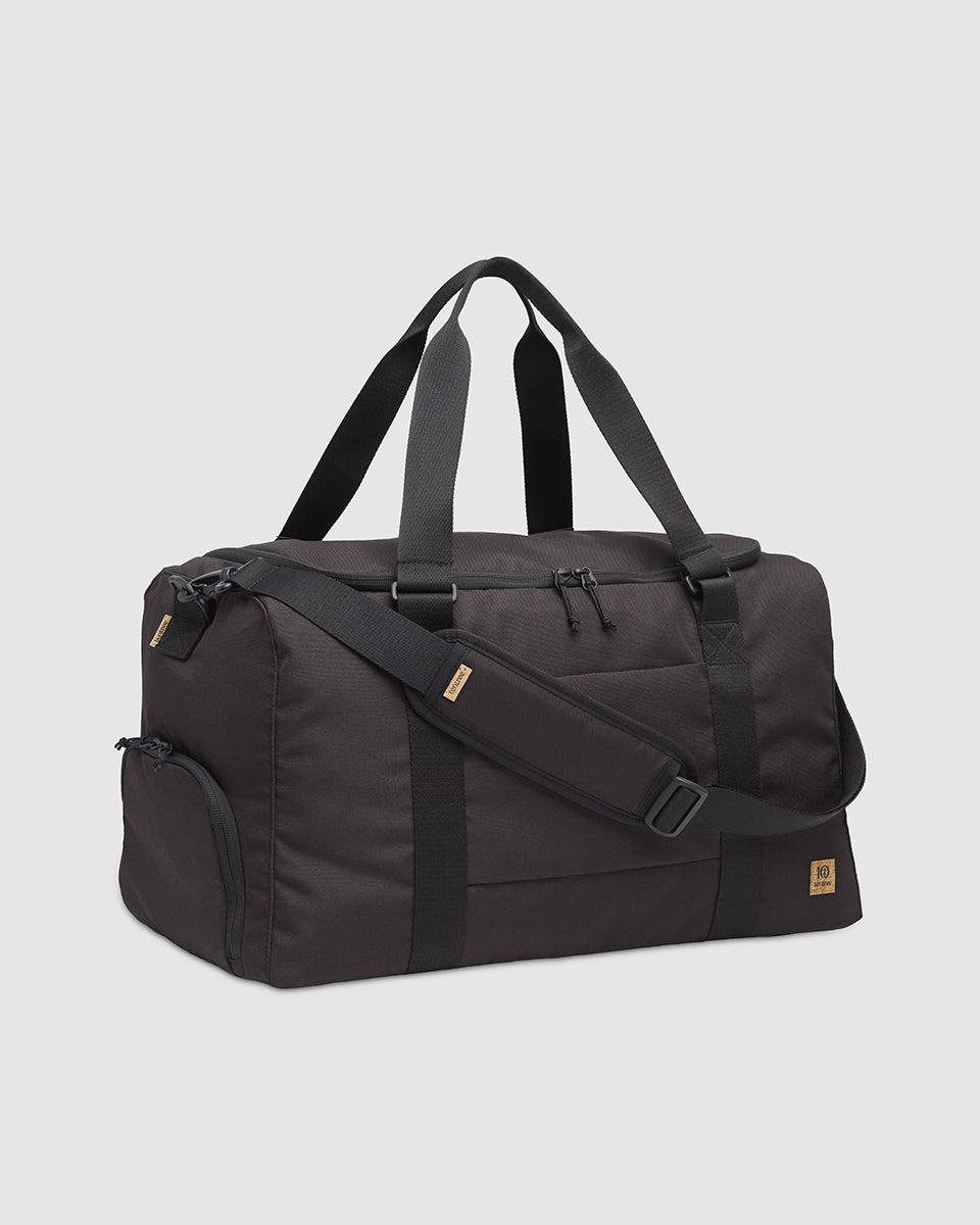Black-Recycled-Polyester-Canvas-Duffle-Bag-TAU6604-0164_1 - PreLoved & Luxe