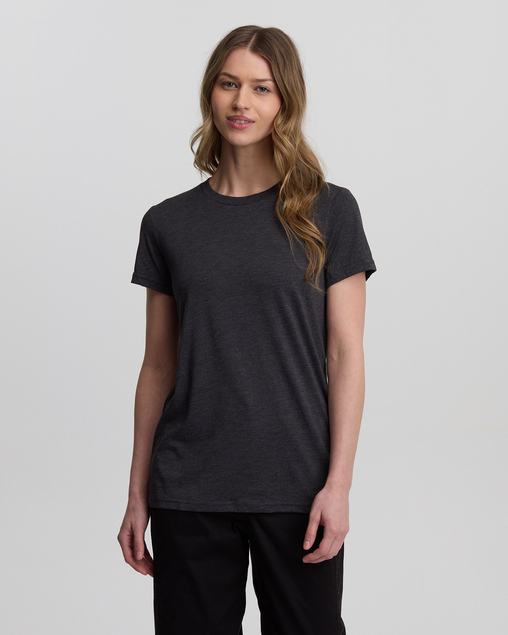 Black-Recycled-Polyester-Crew-Neck-T-Shirt-TCW2455-0451_3_1f502586-0da0-4705-bb29-f8c9d0e5023f - PreLoved & Luxe