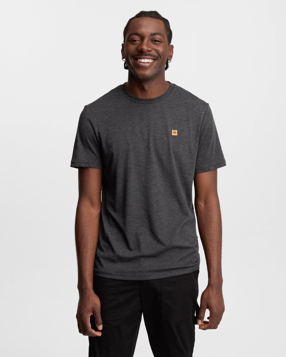 Black-Recycled-Polyester-Crew-Neck-Tee-TCM1869-0451-a - PreLoved & Luxe