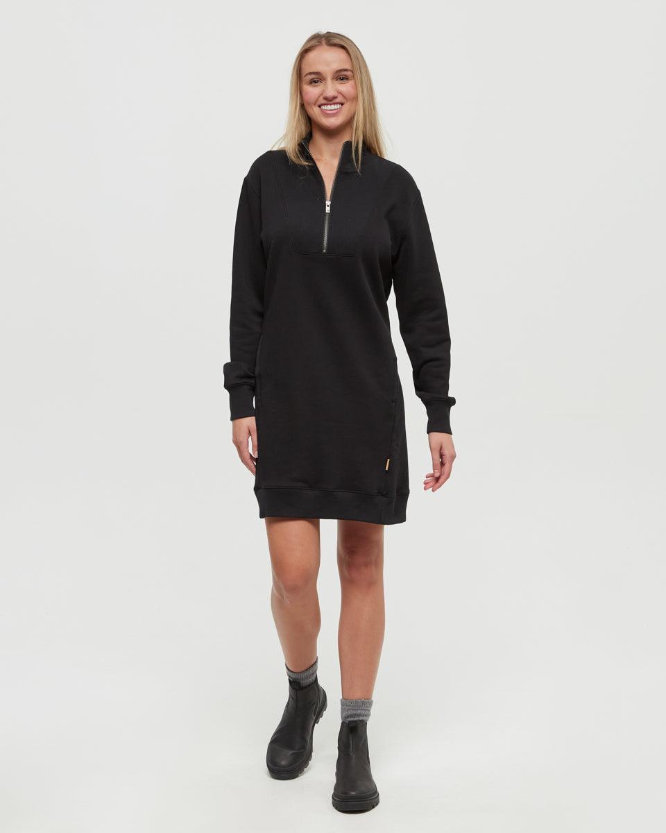 Black-Relax-Treefleece-Mock-Neck-Zip-Dress-TCW6264-0164_4 - PreLoved & Luxe
