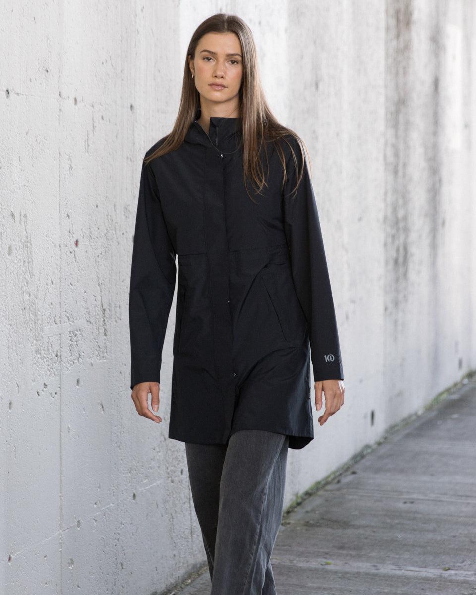 Black-Womens-Recycled-Polyester-Rain-Jacket-TCW4649-0164_86 - PreLoved & Luxe