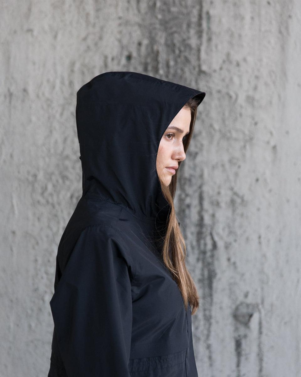 Black-Womens-Recycled-Polyester-Rain-Jacket-TCW4649-0164_87 - PreLoved & Luxe