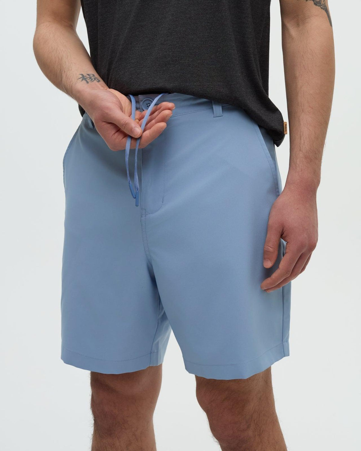 Blue-Stretched-Poly-Twill-Mid-Rise-Short-TCM6732-6062_1 - PreLoved & Luxe