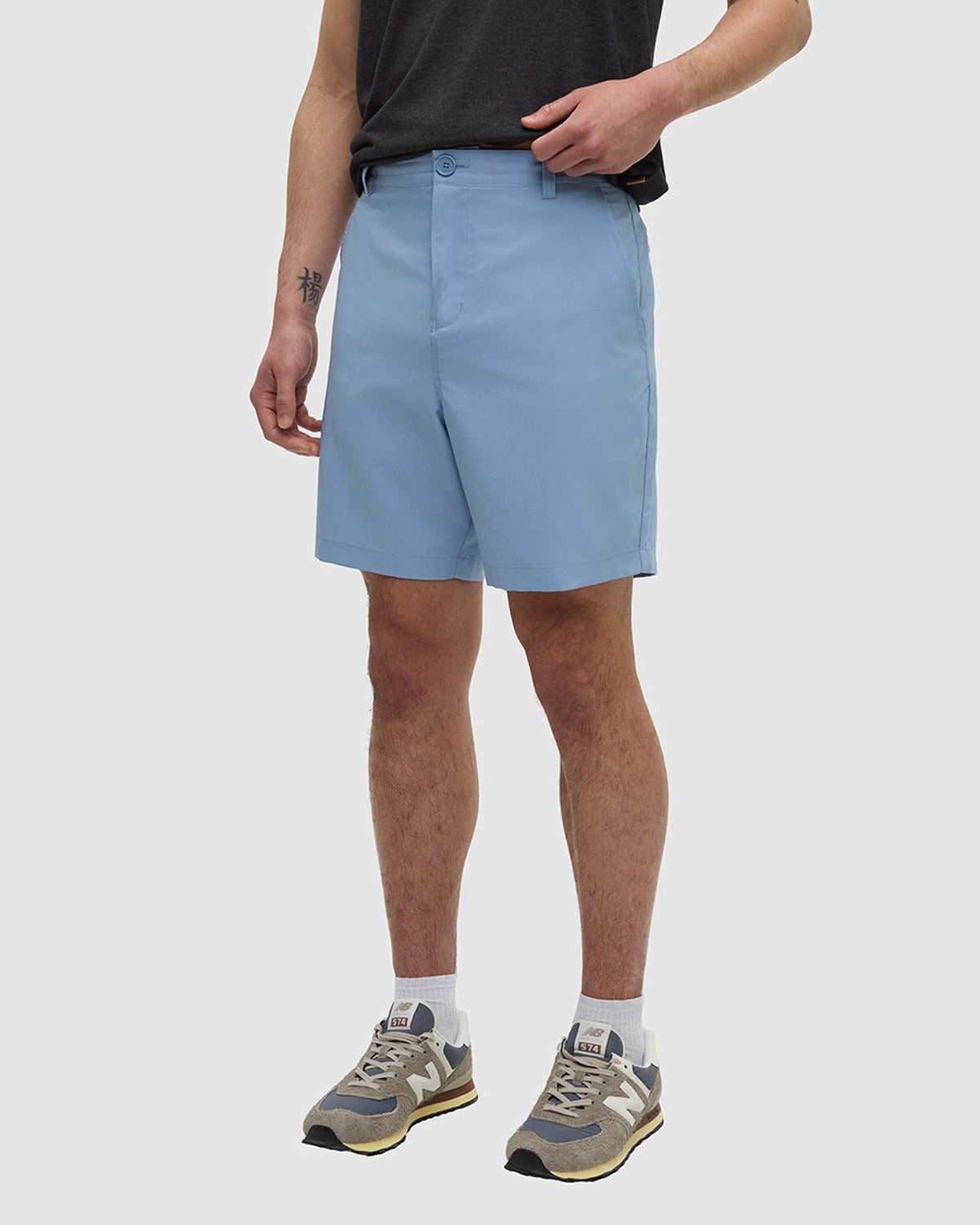 Blue-Stretched-Poly-Twill-Mid-Rise-Short-TCM6732-6062_2 - PreLoved & Luxe
