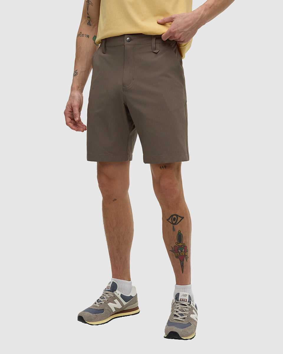Brown-Tech-Stretch-Regular-Mid-Rise-Short-TCM6795-6035_2 - PreLoved & Luxe