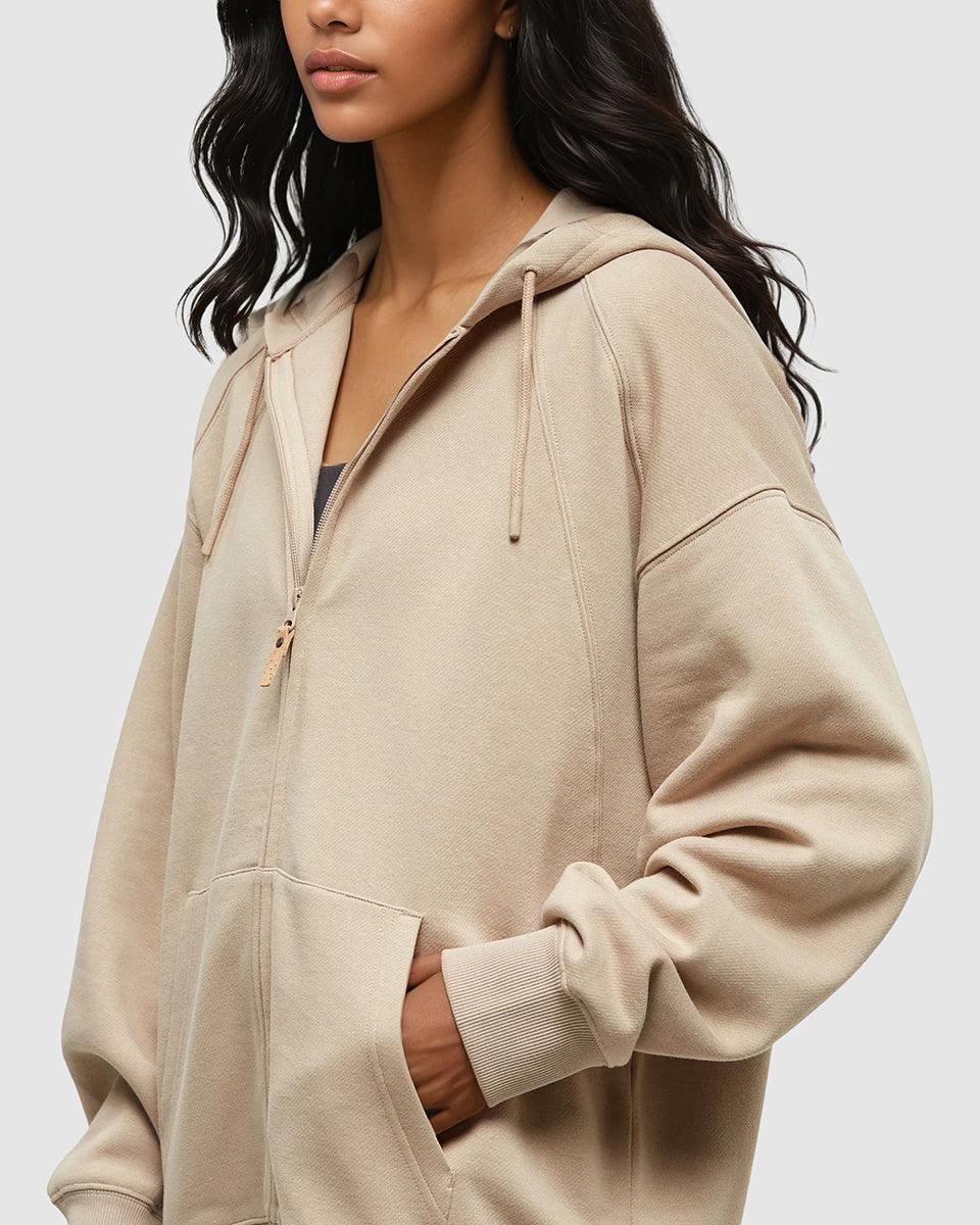 Brown-TreeFleece-Oversized-Zip-Hoodie-TCW6237-5582_2 - PreLoved & Luxe