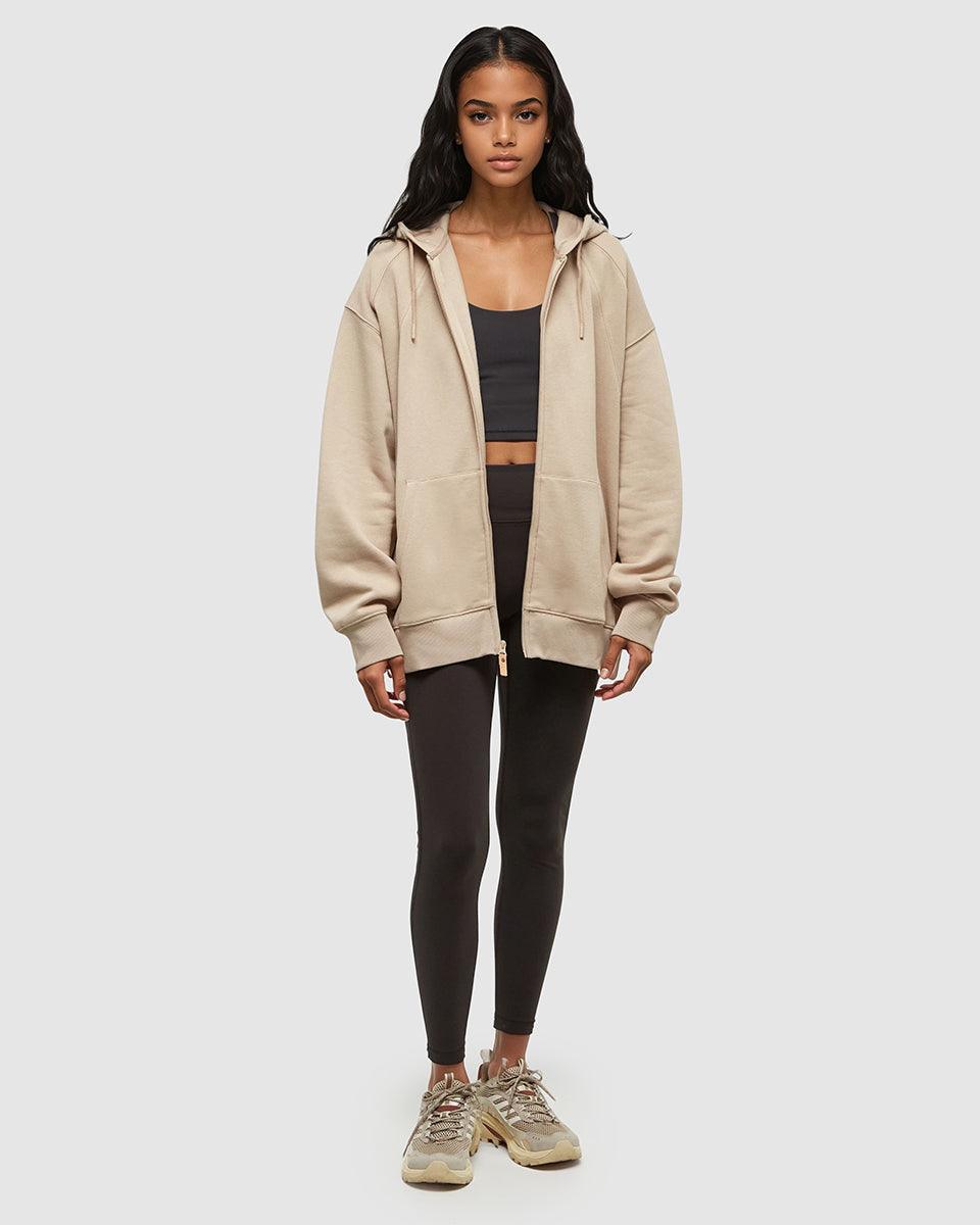 Brown-TreeFleece-Oversized-Zip-Hoodie-TCW6237-5582_4 - PreLoved & Luxe