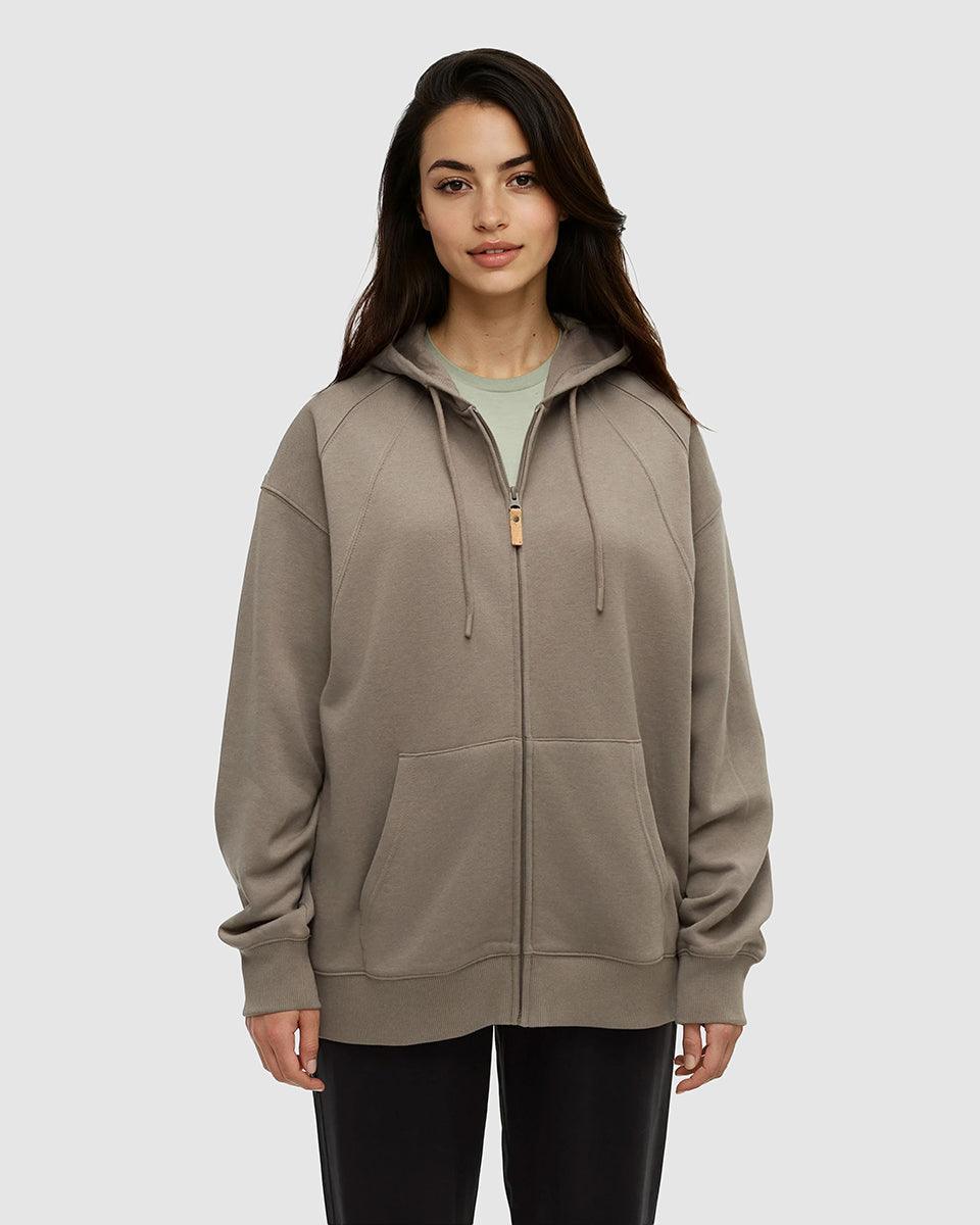 Brown-TreeFleece-Oversized-Zip-Hoodie-TCW6237-6033_4 - PreLoved & Luxe