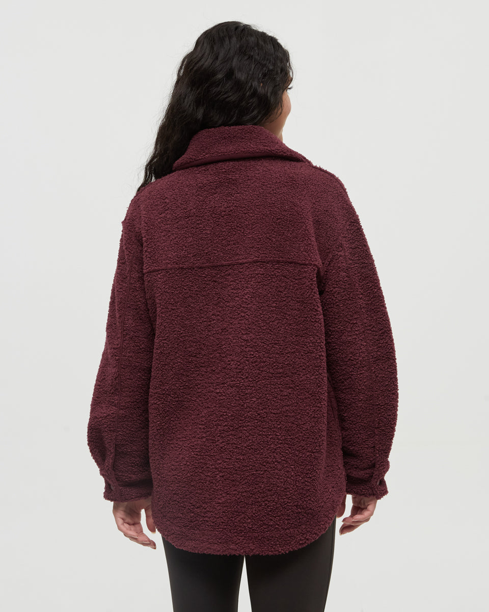 Burgundy-Boucle-Oversized-Fit-Fleece-Jacket-TCW5349-5596_3 - PreLoved & Luxe