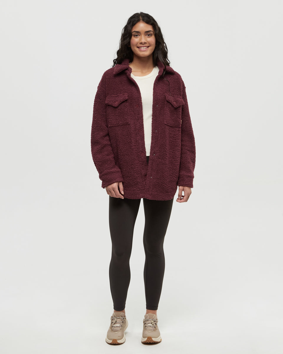 Burgundy-Boucle-Oversized-Fit-Fleece-Jacket-TCW5349-5596_4 - PreLoved & Luxe
