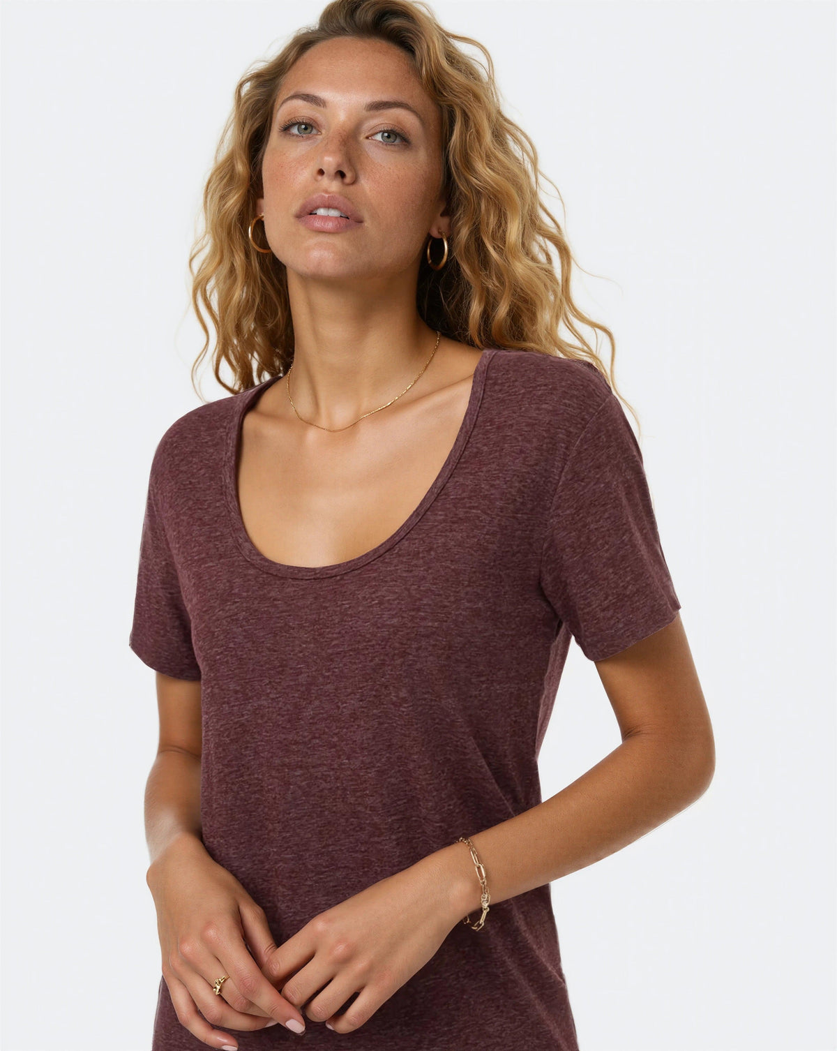 Burgundy-Women_s-Hemp-Scoop-Neck-Top-TCW4318-2050_3-Melody - PreLoved & Luxe