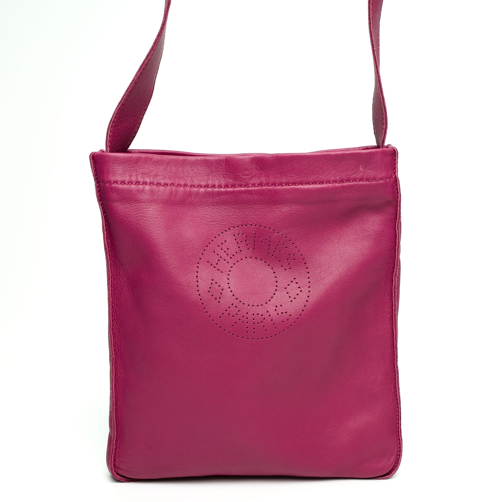 Hermès 19 Magenta Clou De Selle Handbag