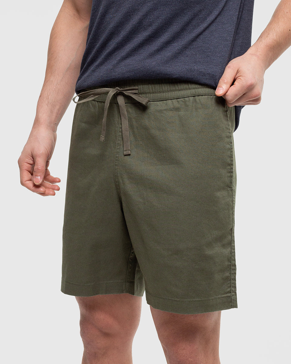 Green-Mens-Hemp-Mid-Rise-Shorts-TCM4240-4157_4 - PreLoved & Luxe