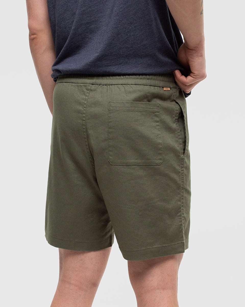 Green-Mens-Hemp-Mid-Rise-Shorts-TCM4240-4157_5 - PreLoved & Luxe