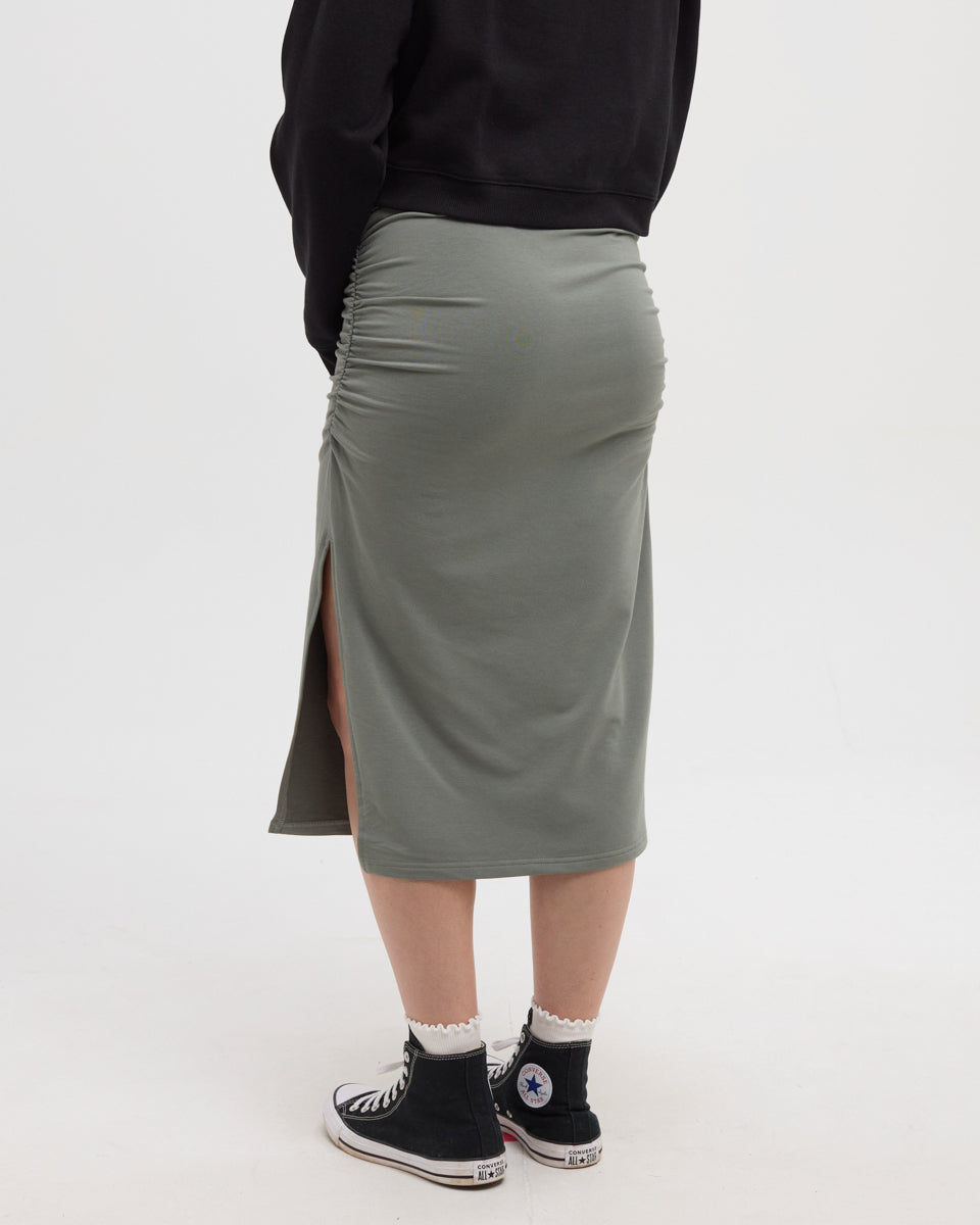 Green-SoftTerry-Light-Midi-Skirt-TCW5696-1480_2 - PreLoved & Luxe