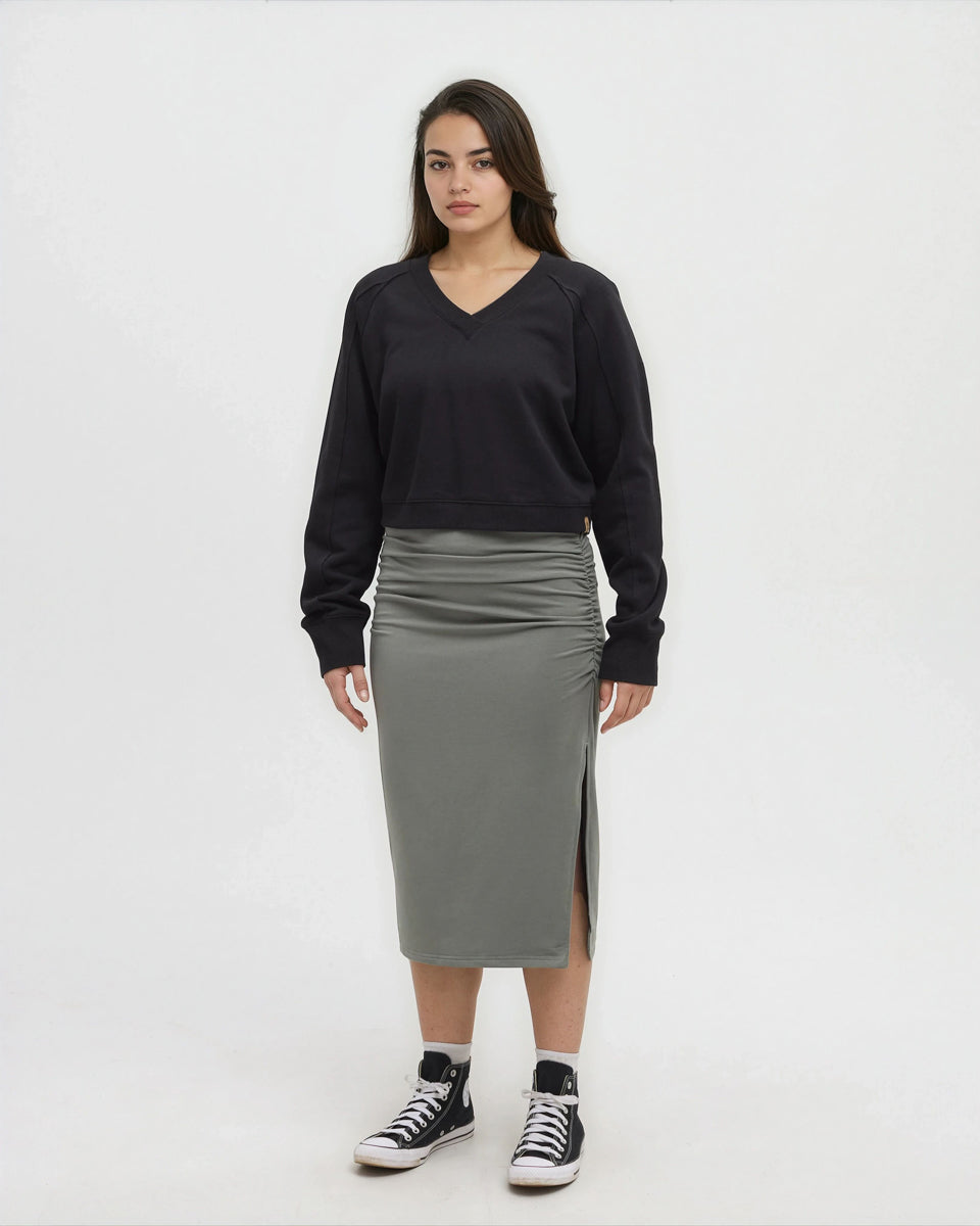 Green-SoftTerry-Light-Midi-Skirt-TCW5696-1480_4 - PreLoved & Luxe