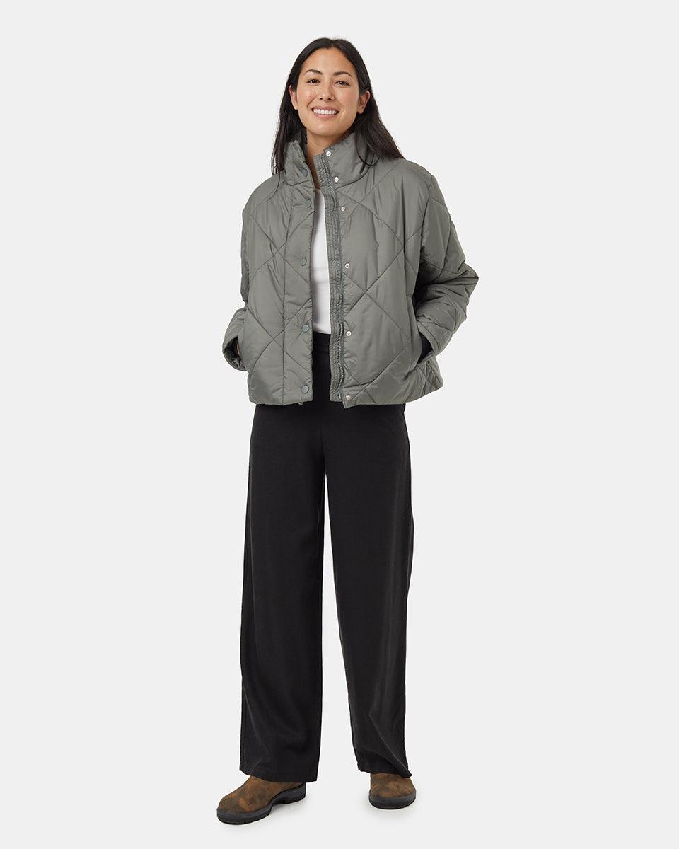 Green-Water-Repellent-Quilted-Mock-Neck-Puffer-Jacket-TCW5355-3430_1 - PreLoved & Luxe