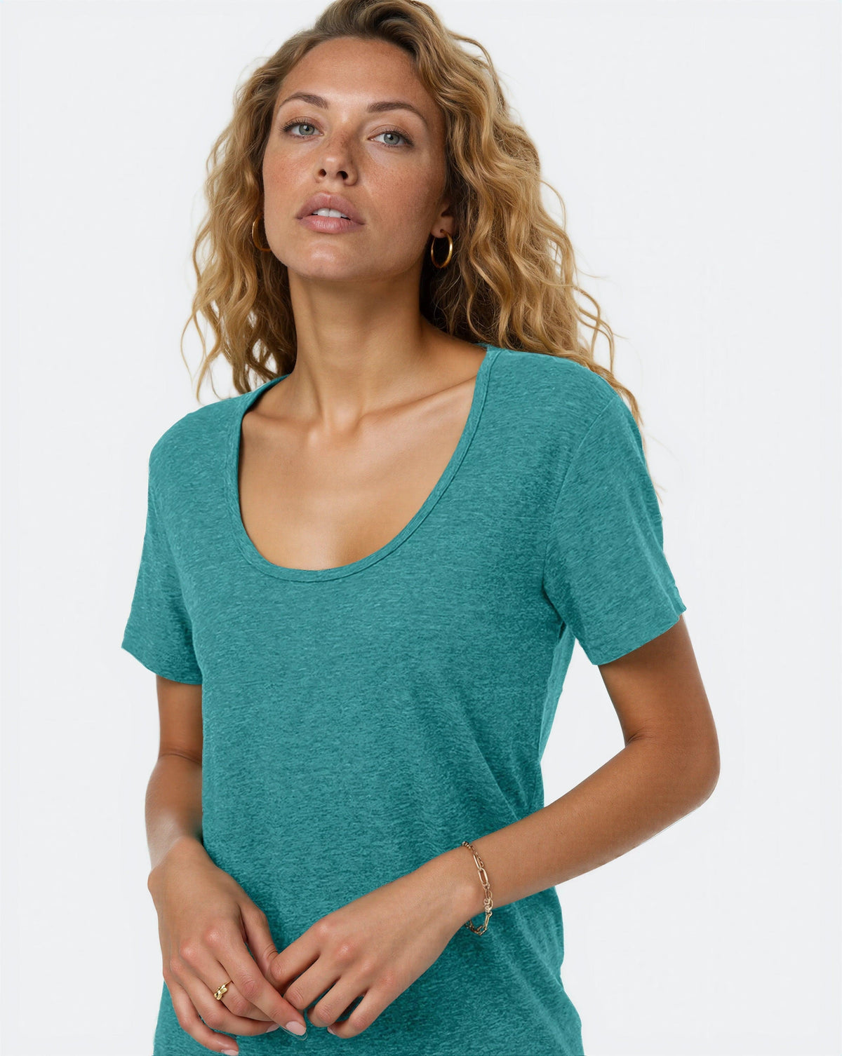 Green-Womens-Hemp-Scoop-Neck-Top-TCW4318-2364_3-Melody - PreLoved & Luxe