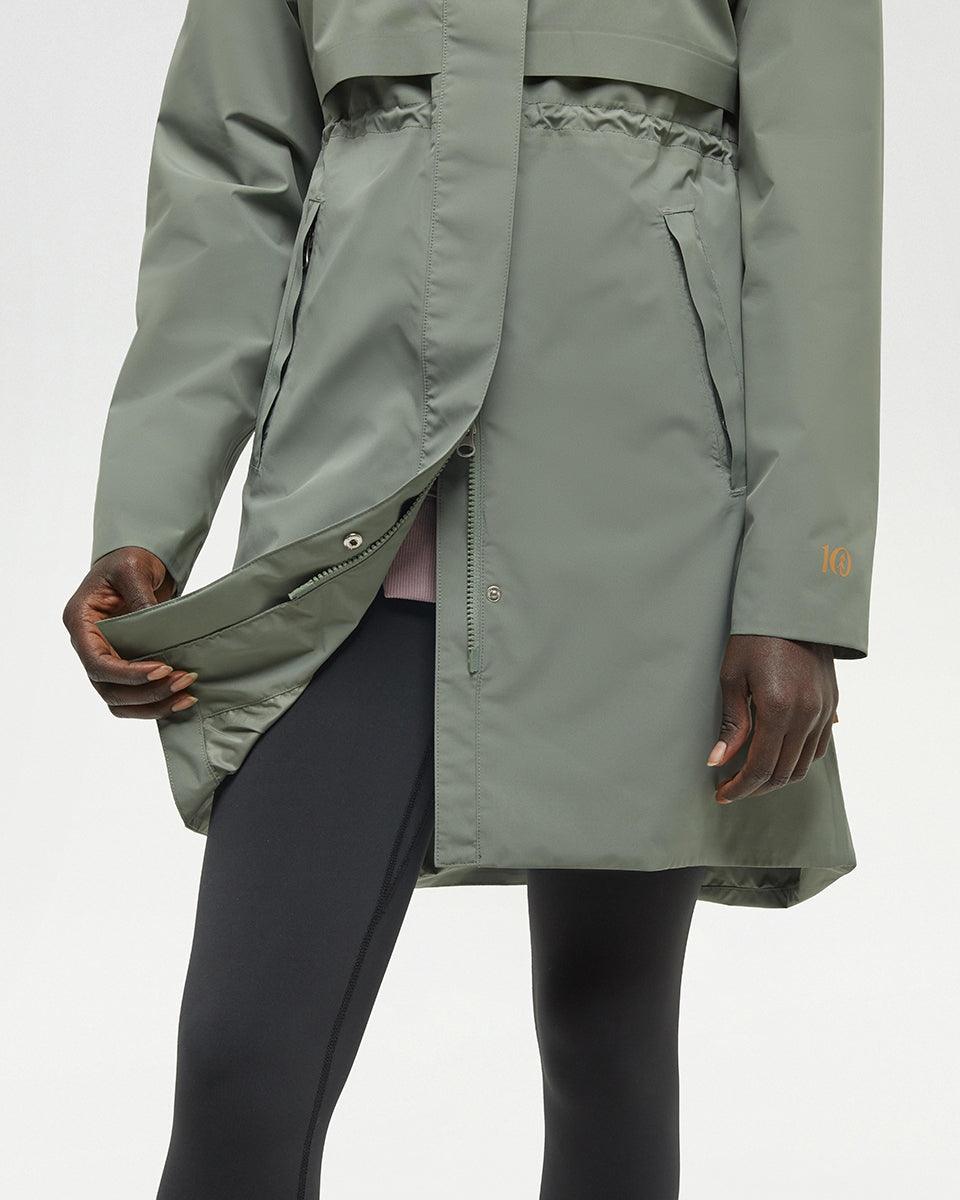 Green-Womens-Recycled-Polyester-Rain-Jacket-TCW4649-1480_7 - PreLoved & Luxe