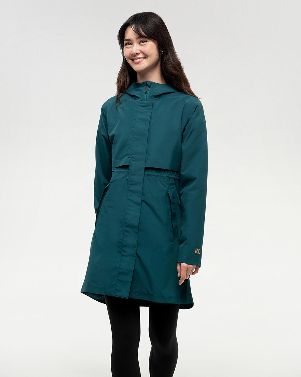 Green-Womens-Recycled-Polyester-Rain-Jacket-TCW4649-4161_4 - PreLoved & Luxe