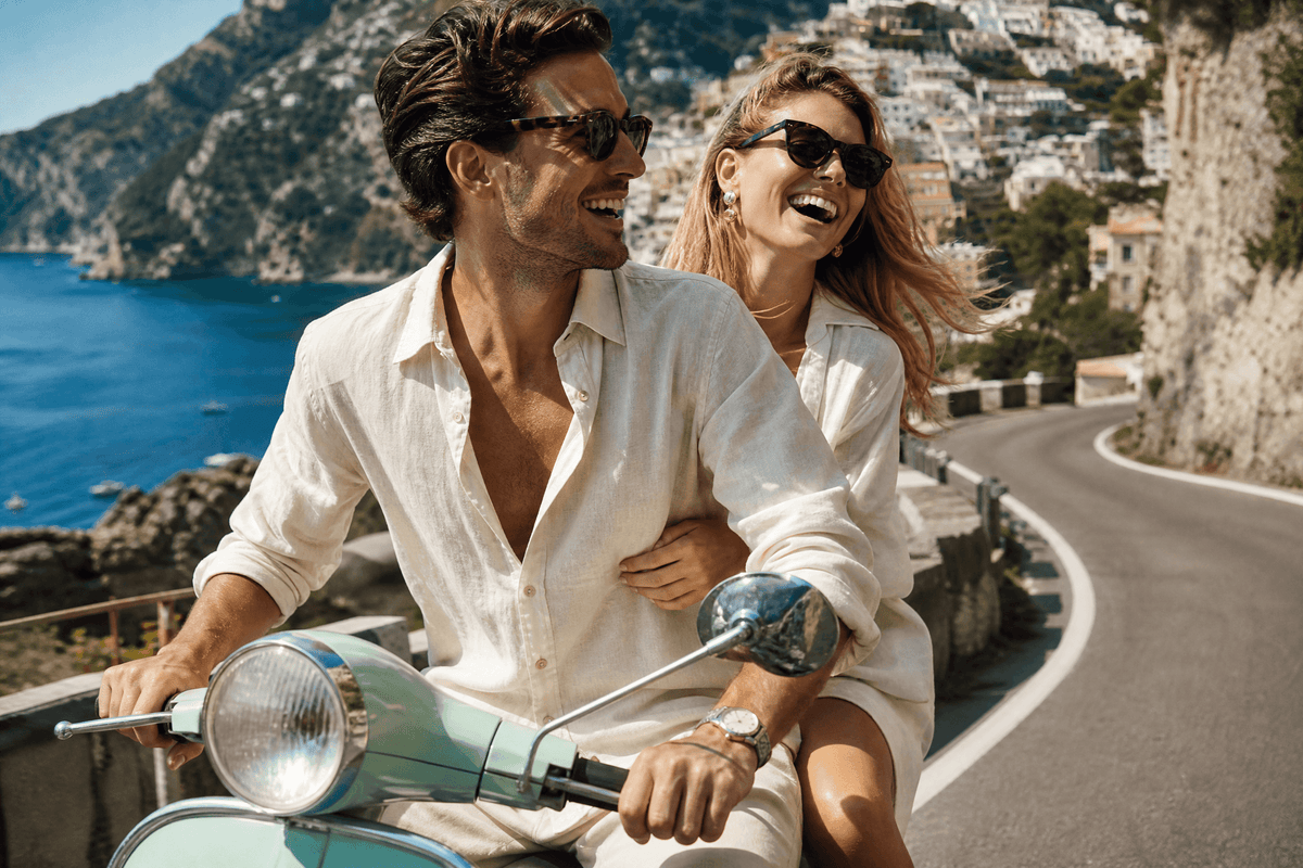 Man_and_Woman_on_Scooter - PreLoved & Luxe