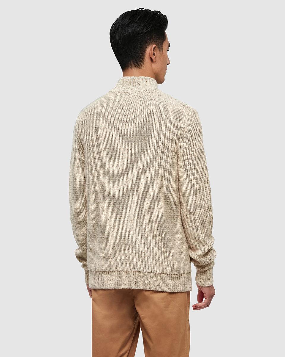 Oatmeal-Regular-Organic-Cotton-Fleck-Half-Zip-TCM6291-5634_2 - PreLoved & Luxe