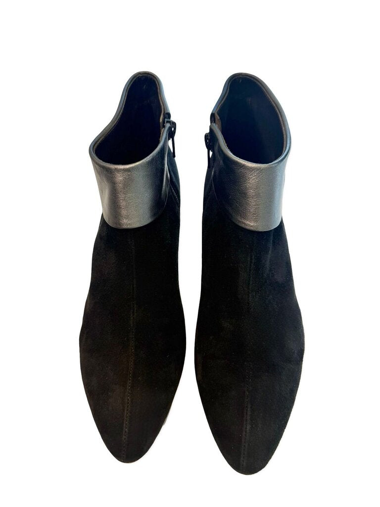 Salamander Black Suede Ankle Boots with Heels