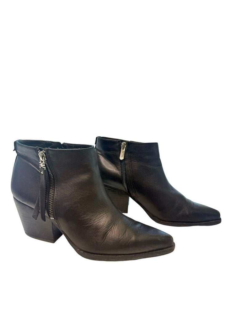 Sam Edelman Black Leather Ankle Boots