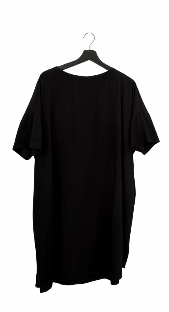 Oak + Fort Black Short Sleeve Dress