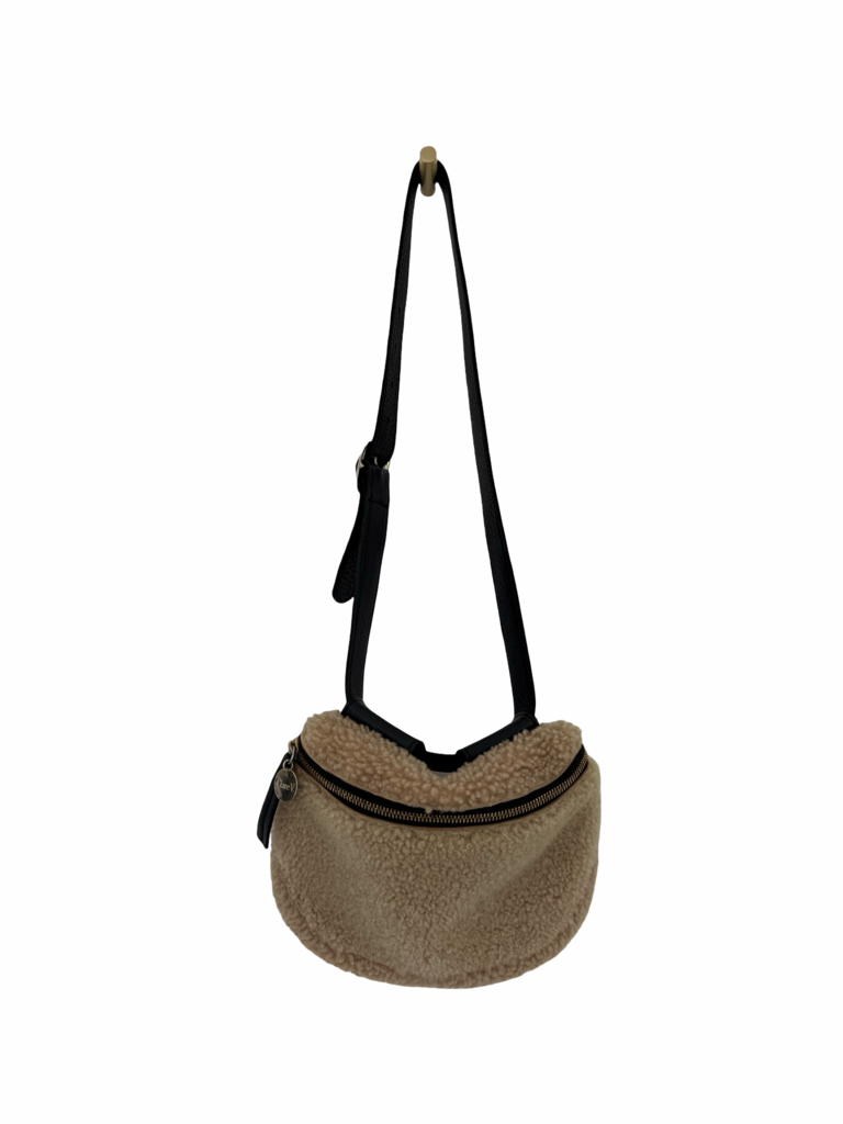 Clare V. Faux Shearling Crossbody Bag