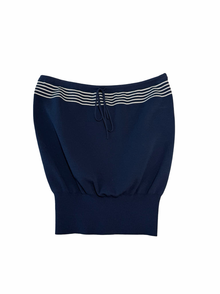 Faithfull Arlette Navy Strapless Top