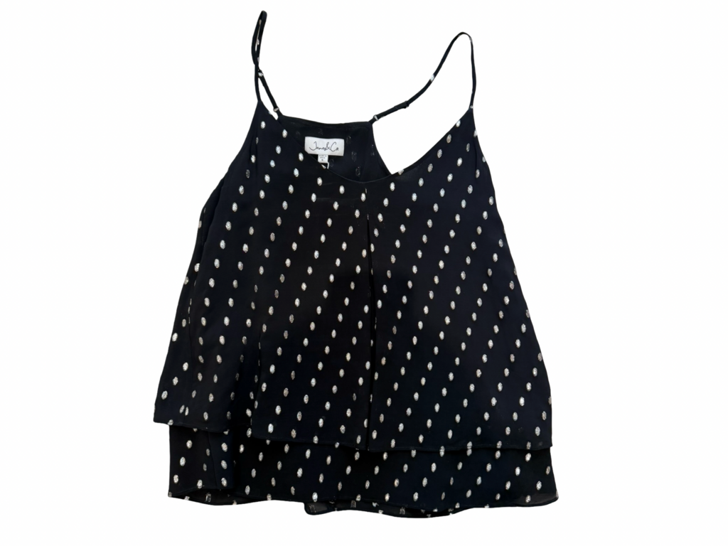 James & Co. Black ‘Glitter Suspenders’ Layered Tank Top