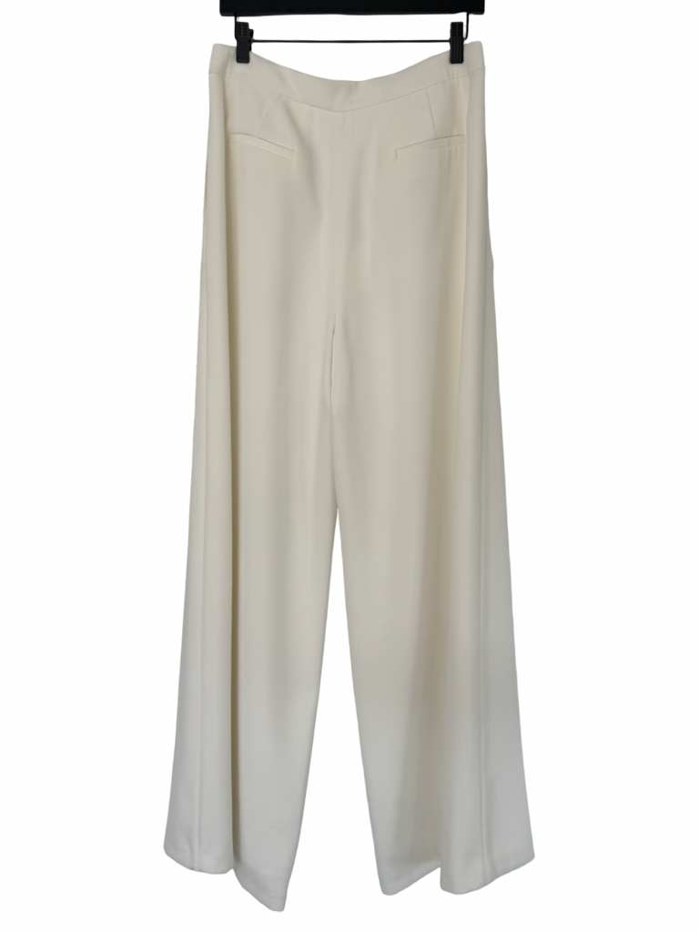 James & Co. White Wide-Leg Chino Pants