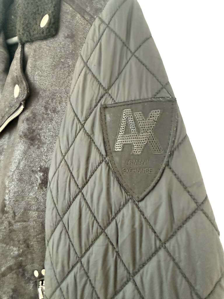 Armani Exchange Quilted Black Jacket