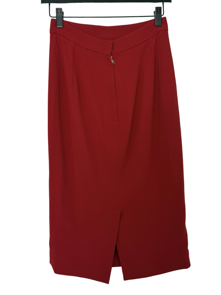 Dolce & Gabbana Red Pencil Midi Skirt