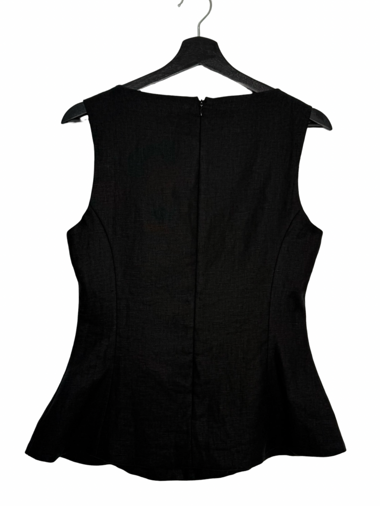 Faithfull the Brand Black Ana Linen Top