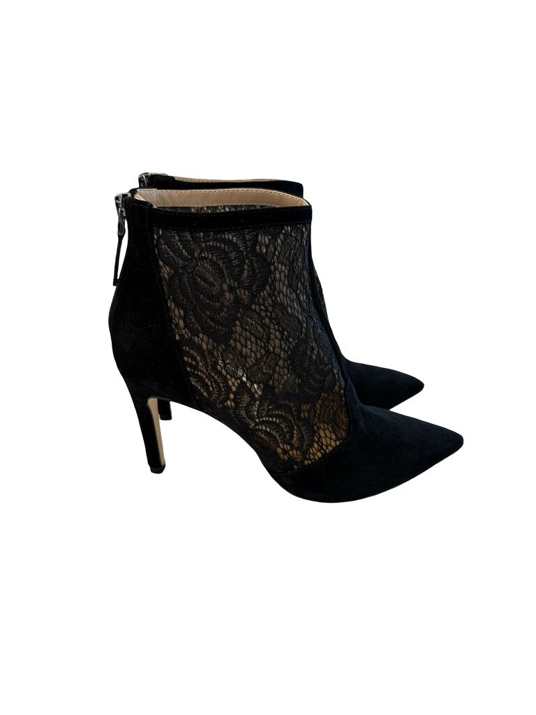 Black Lace Ankle Booties