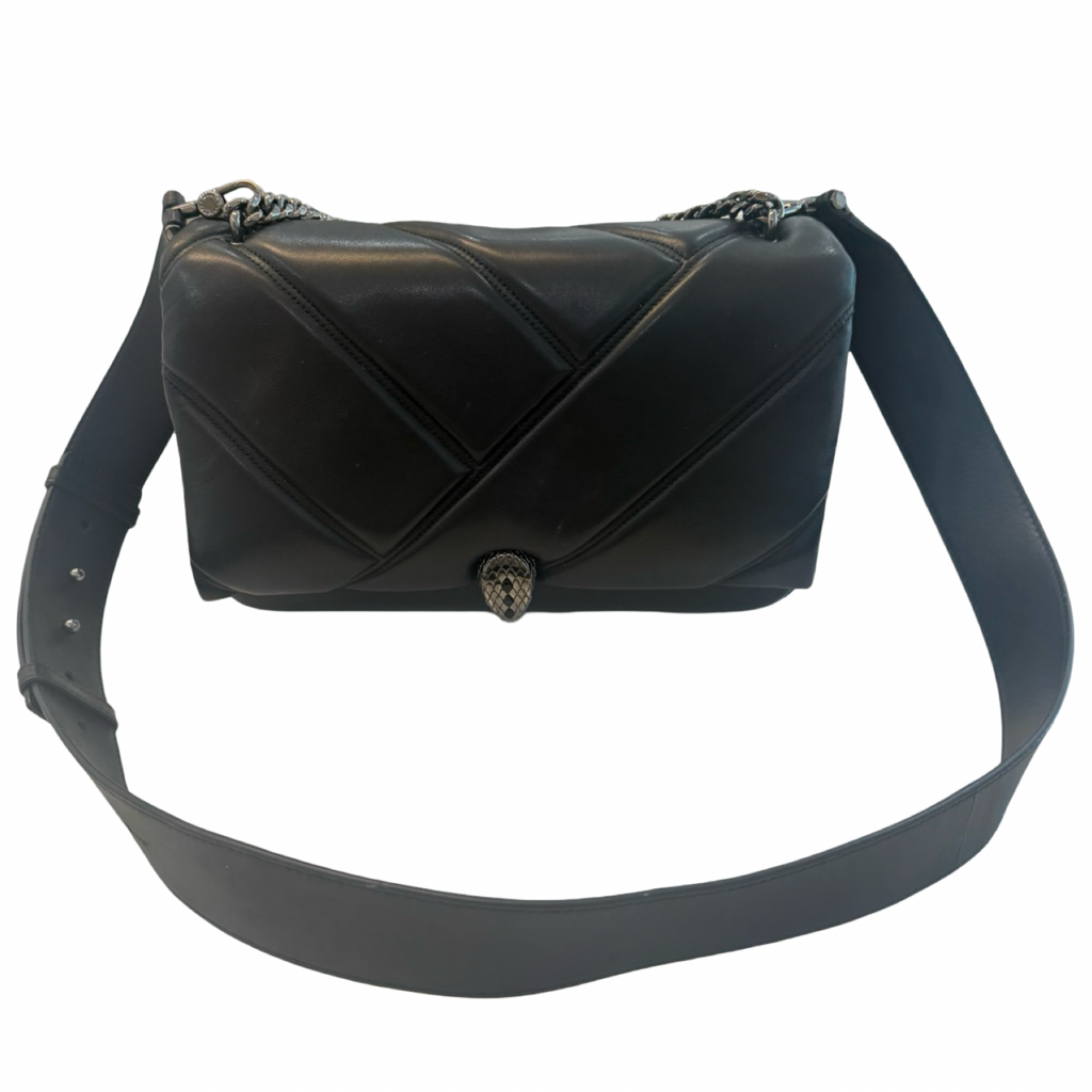 Bvlgari Medium Black Leather Crossbody Bag