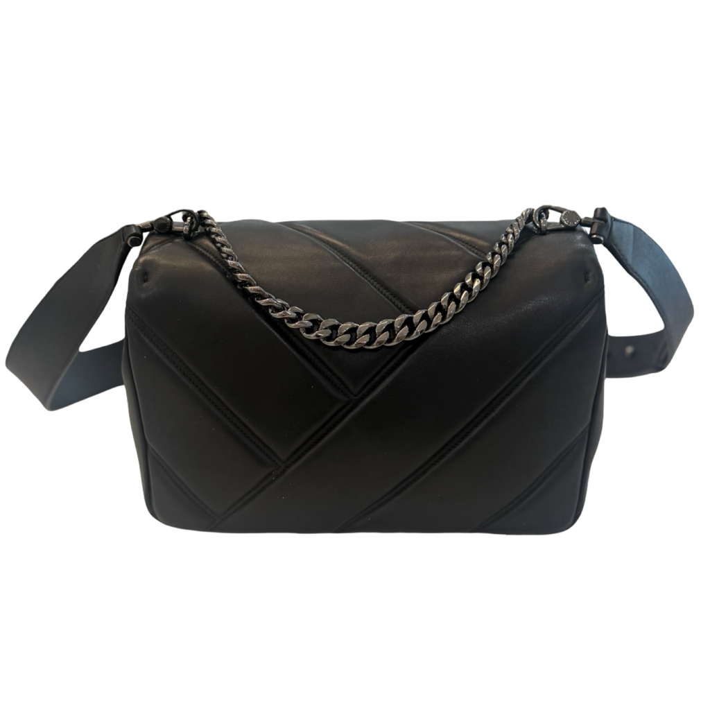 Bvlgari Medium Black Leather Crossbody Bag