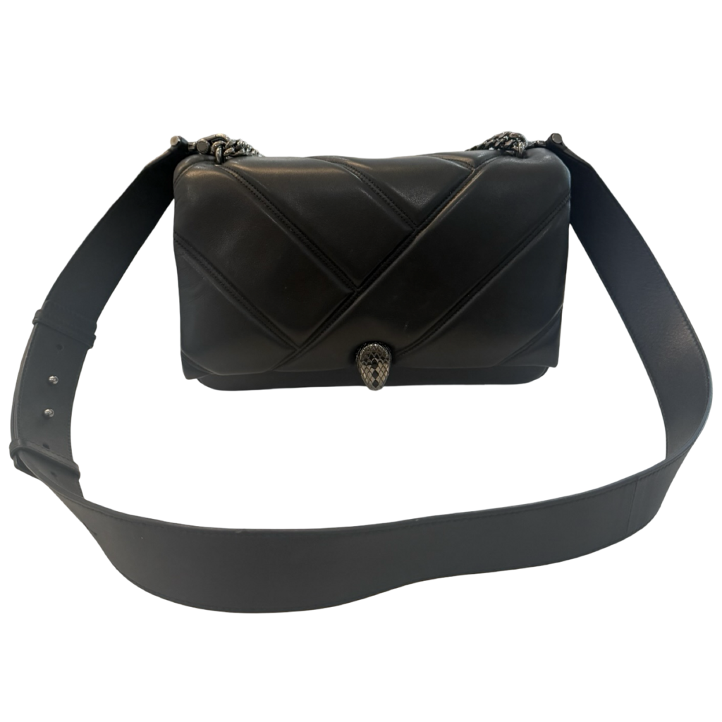 Bvlgari Medium Black Leather Crossbody Bag