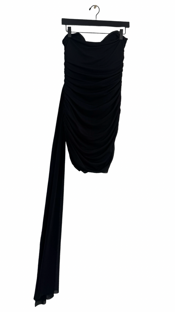 Elliatt Black Draped Mini Dress