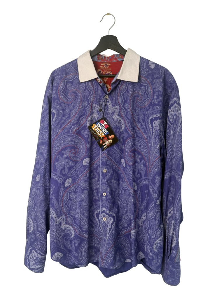 Men's Purple Paisley Long Sleeve Shirt
