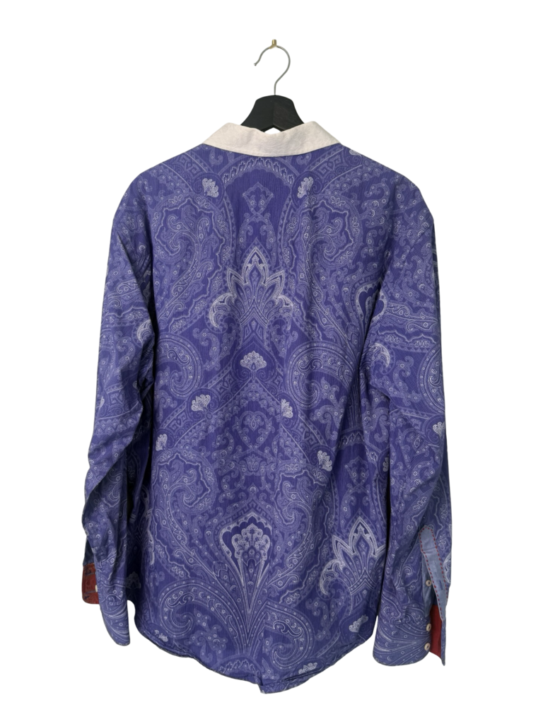 Men's Purple Paisley Long Sleeve Shirt