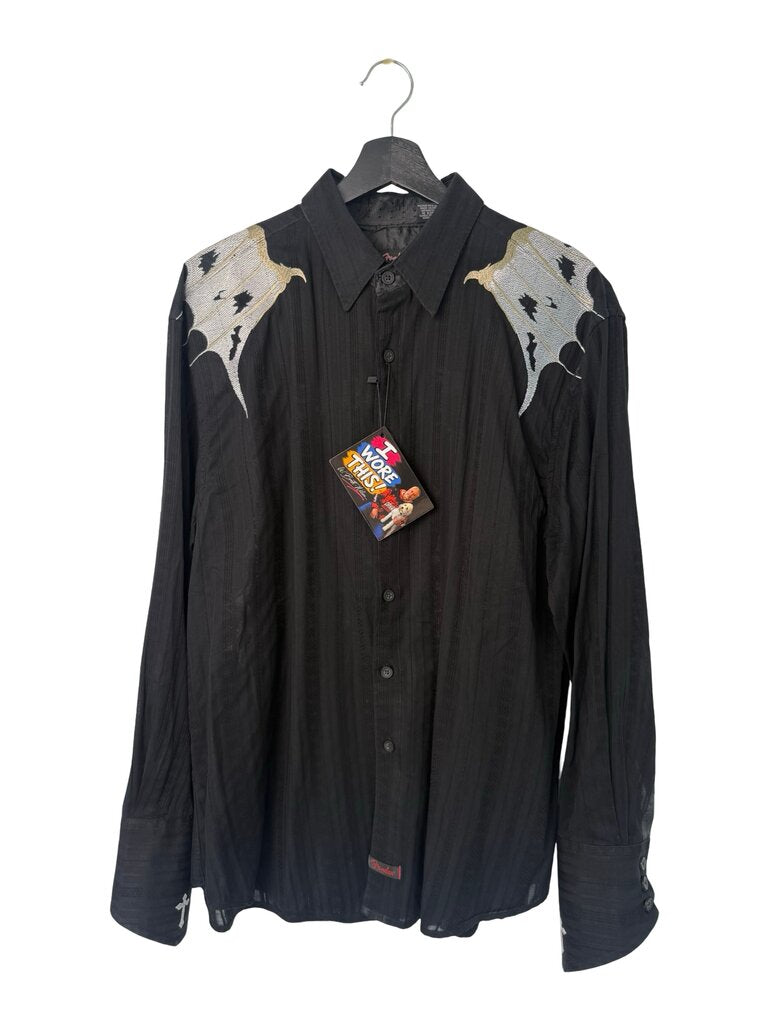 Fender Black Long Sleeve Shirt with Embroidery