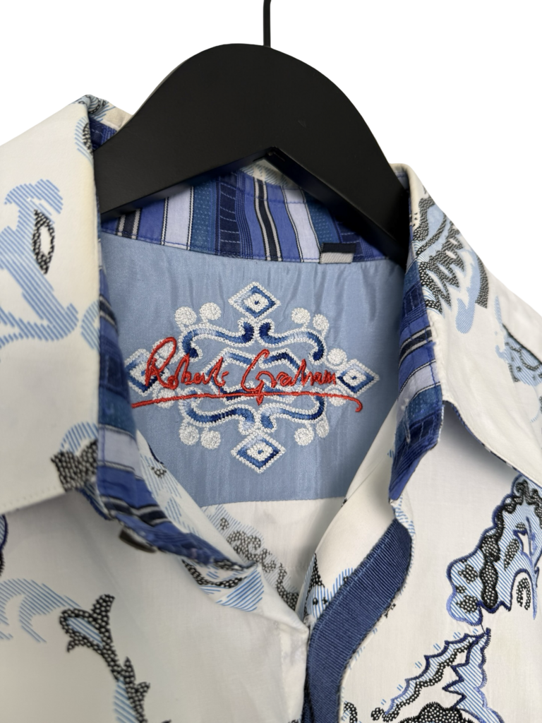 Robert Graham Long Sleeve Shirt with Blue Pattern