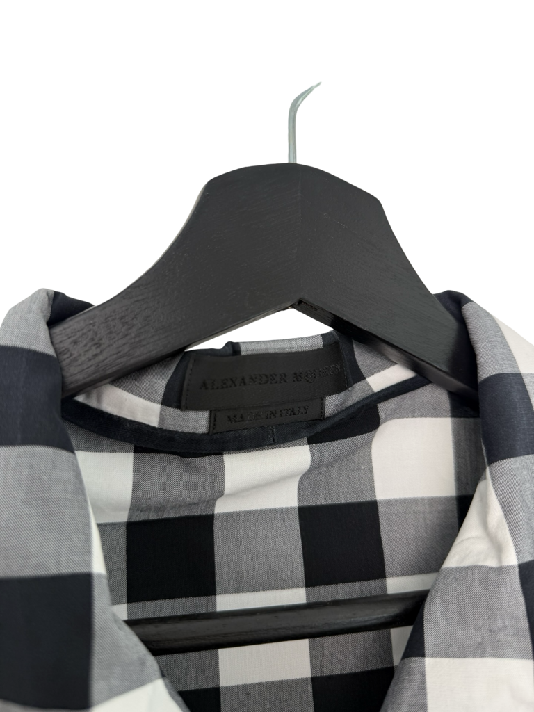 Alexander McQueen Black and White Checkered Shirt