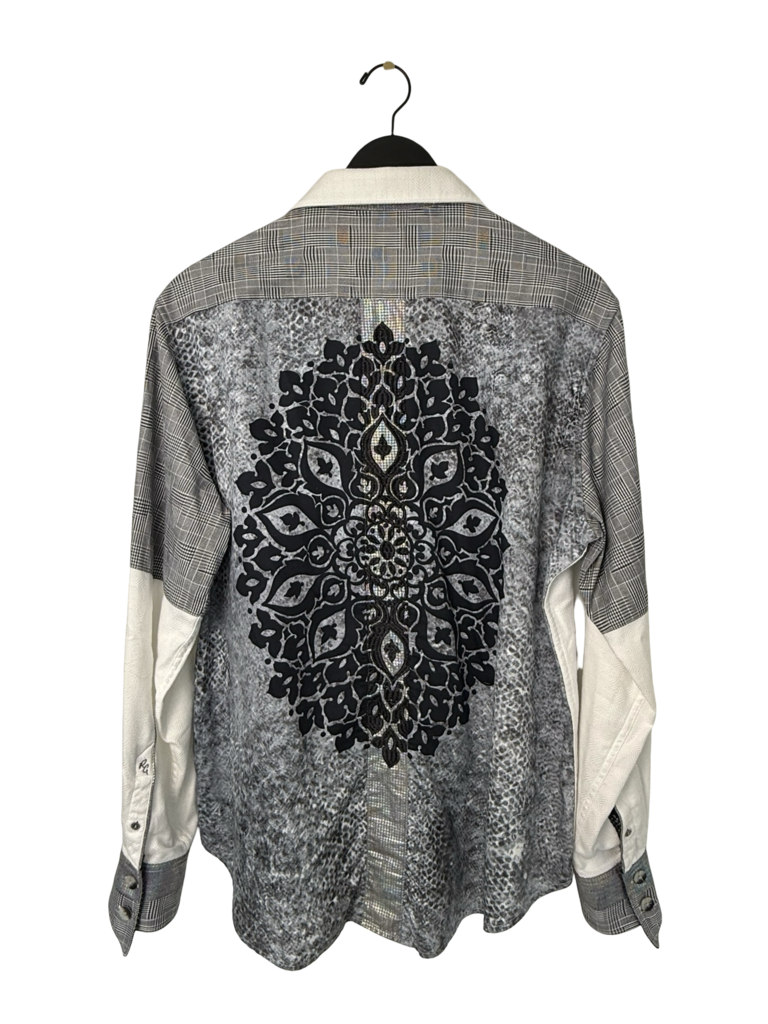 Robert Graham Limited Edition White and Grey Print Shirt