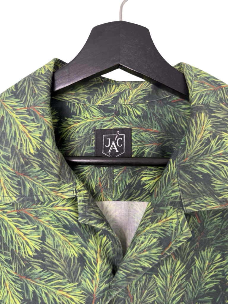 JAC Green Pine Print Short Sleeve Shirt