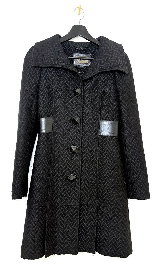 Mackage XS/TP Black Herringbone Coat